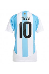 Argentina Lionel Messi #10 Fotballdrakt Hjemme Klær Dame Copa America 2024 Korte ermer